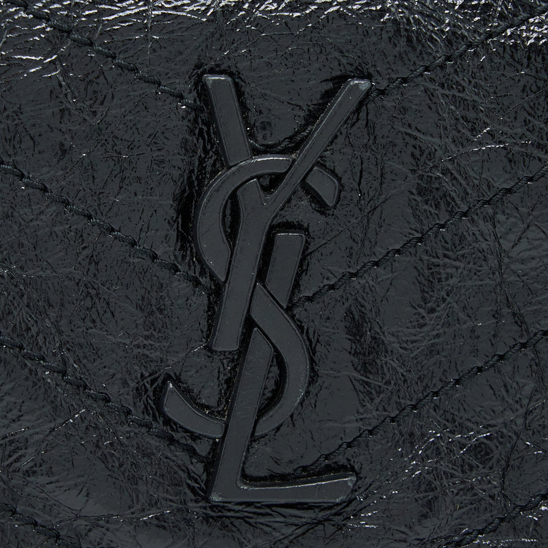 Saint Laurent Niki Aged Calfskin Black With Black And Ruthenium Hardware