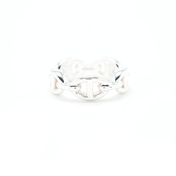 Hermes size 54 bague Enchainee ring silver