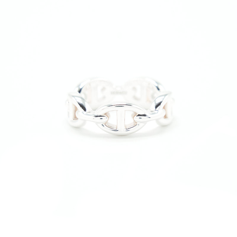 Hermes size 54 bague Enchainee ring silver