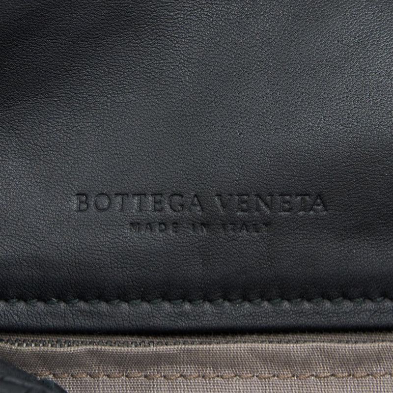 Bottega Veneta Intrecciato Flap Bag Black