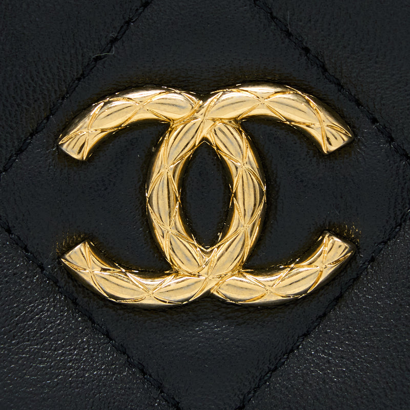 Chanel 22B Hobo Bag Lambskin Black GHW(Microchip)