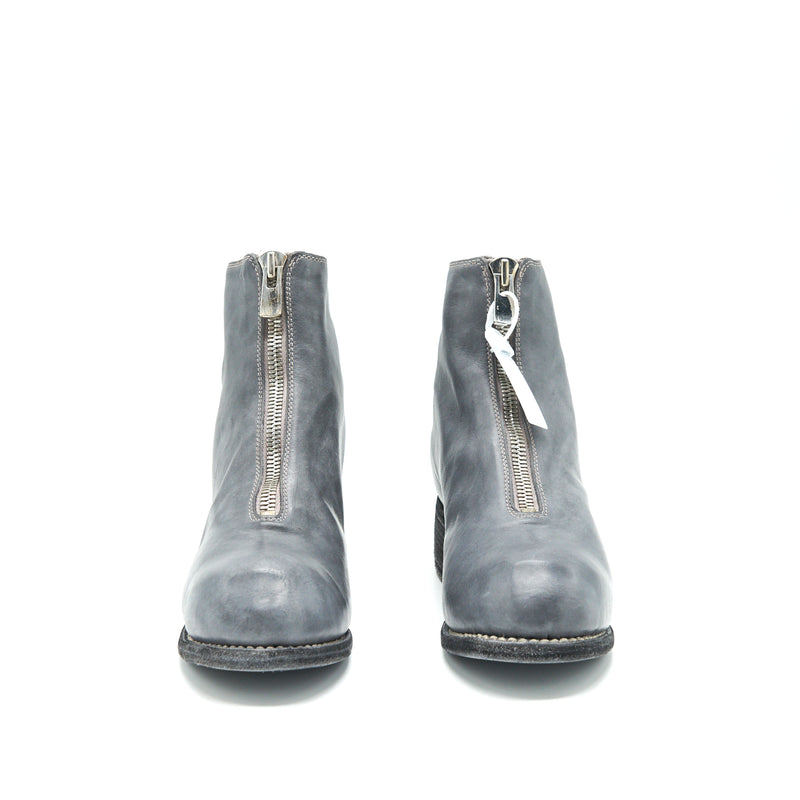 Guidi Size37 PL1 Front Zipper Ankle Boots Grey