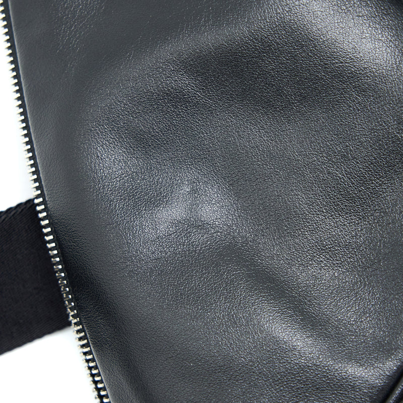 Prada Triangle Leather Shoulder Bag Black SHW