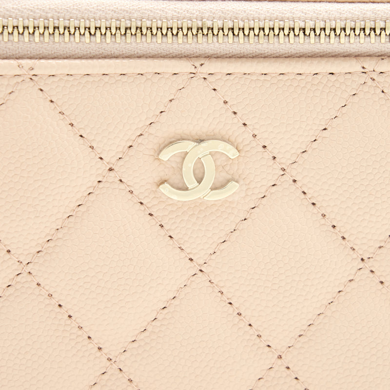 Chanel 22C Long Vanity With Chain Caviar Beige LGHW