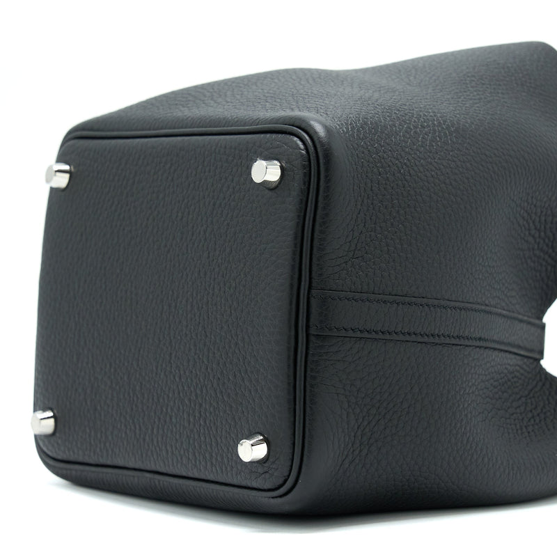 Hermes Picotin 18 Lock Bag Clemence Black SHW Stamp U