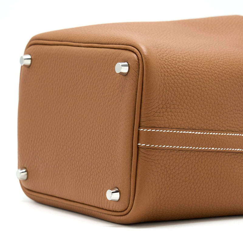 Hermes Picotin 18 Lock Bag Clemence Gold SHW Stamp U