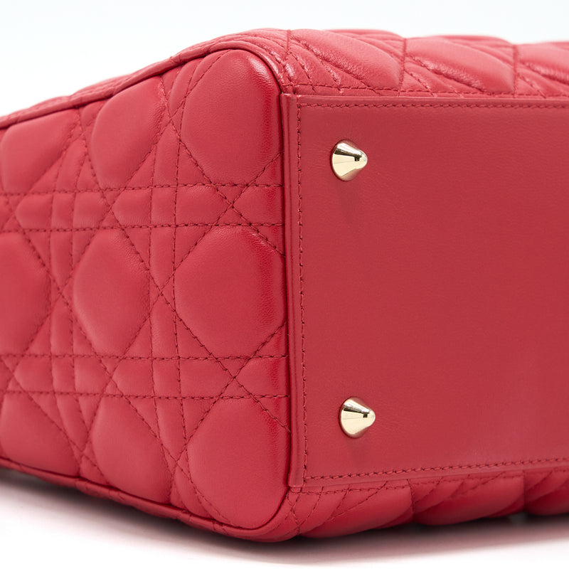 Dior Medium Lady Dior Lambskin Red GHW