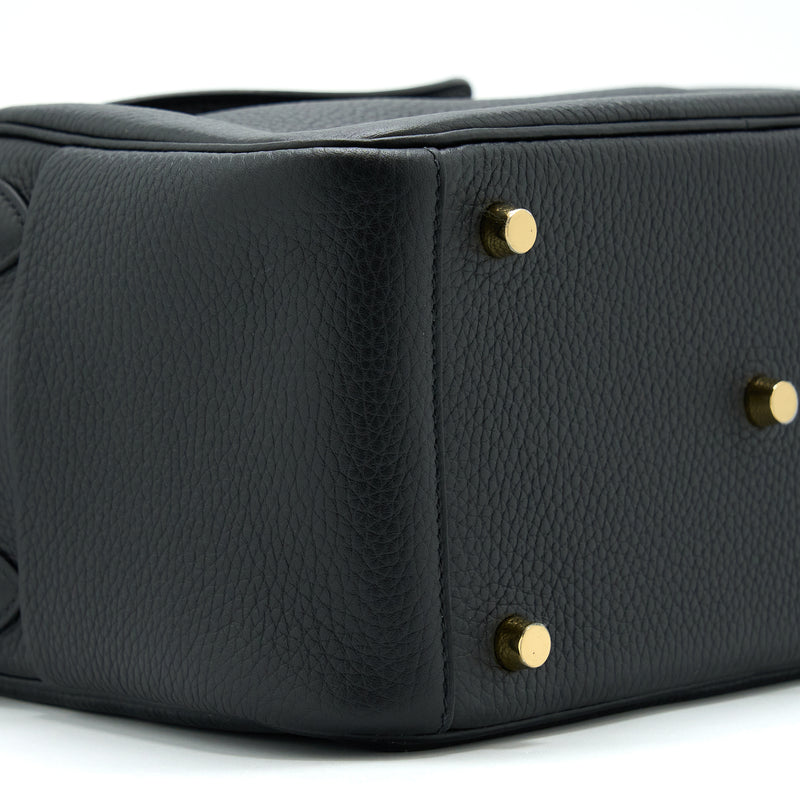 Hermes Lindy 26 Clemence Black GHW Stamp U