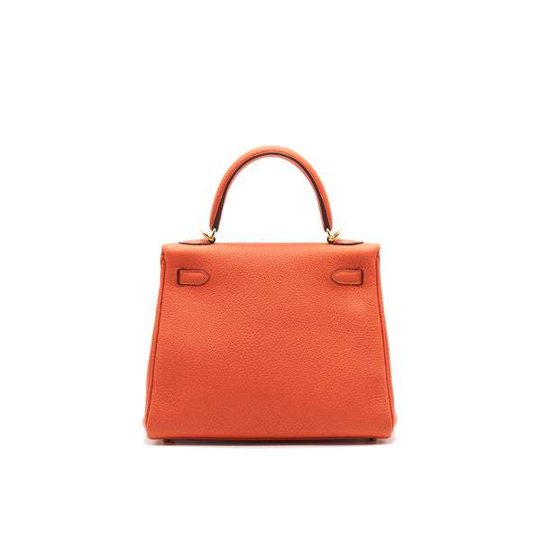 Hermes Kelly25 9J Feu GHW Togo Leather