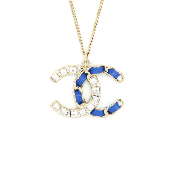 Chanel Necklace Blue & Crystal LGHW