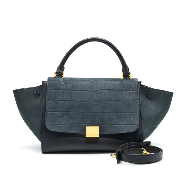 Celine Trapeze Bag Deep Grey / Black GHW