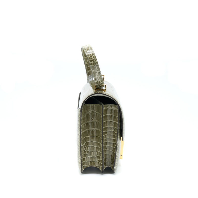 Hermes Constance 24 Alligator 81 Gris Tourterelle GHW Stamp Y