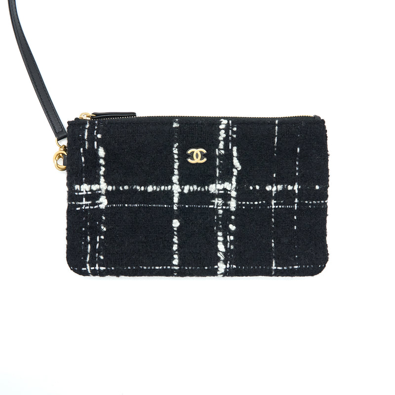 Chanel Medium 22 Bag Tweed Multicolour GHW(Microchip)