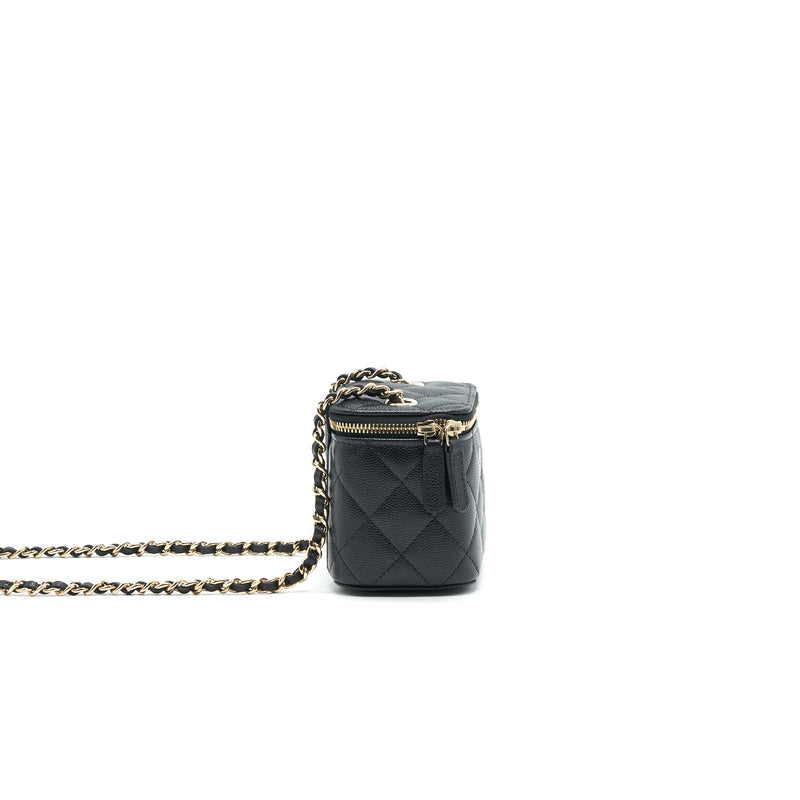 CHANEL SMALL VANITY WITH CHAIN CAVIAR BLACK LGHW