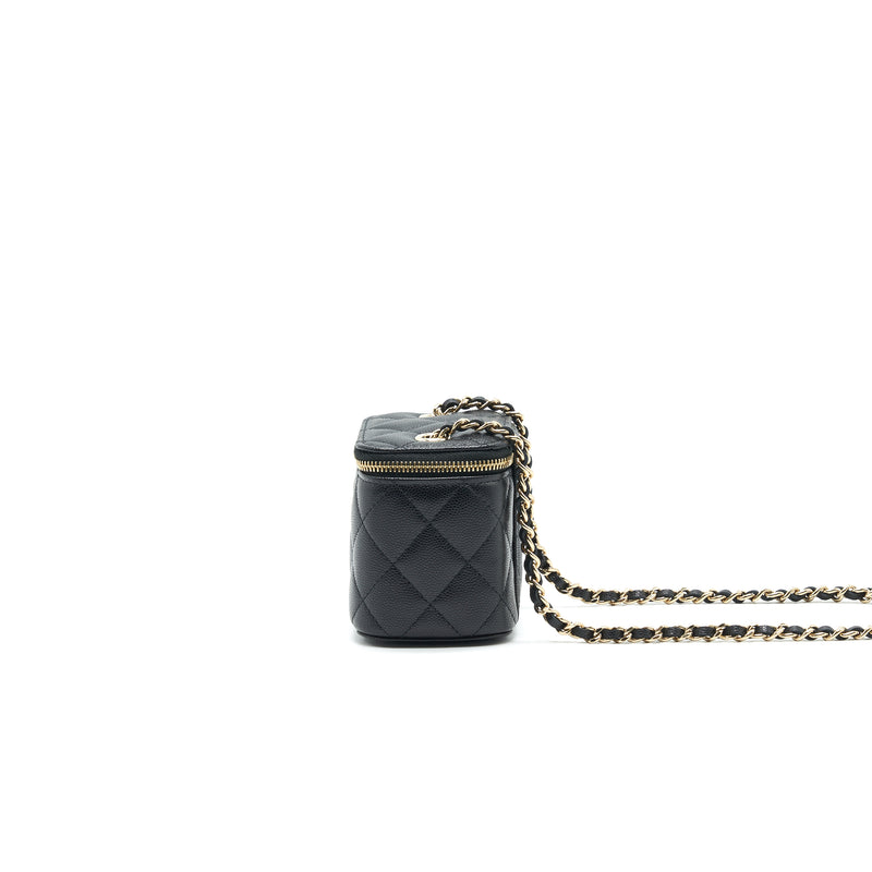 CHANEL SMALL VANITY WITH CHAIN CAVIAR BLACK LGHW