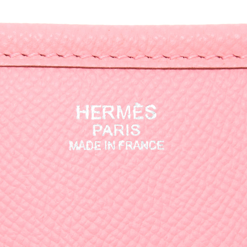 Hermes Evelyne 29 Epsom 1Q Rose Confetti SHW Stamp Square Q