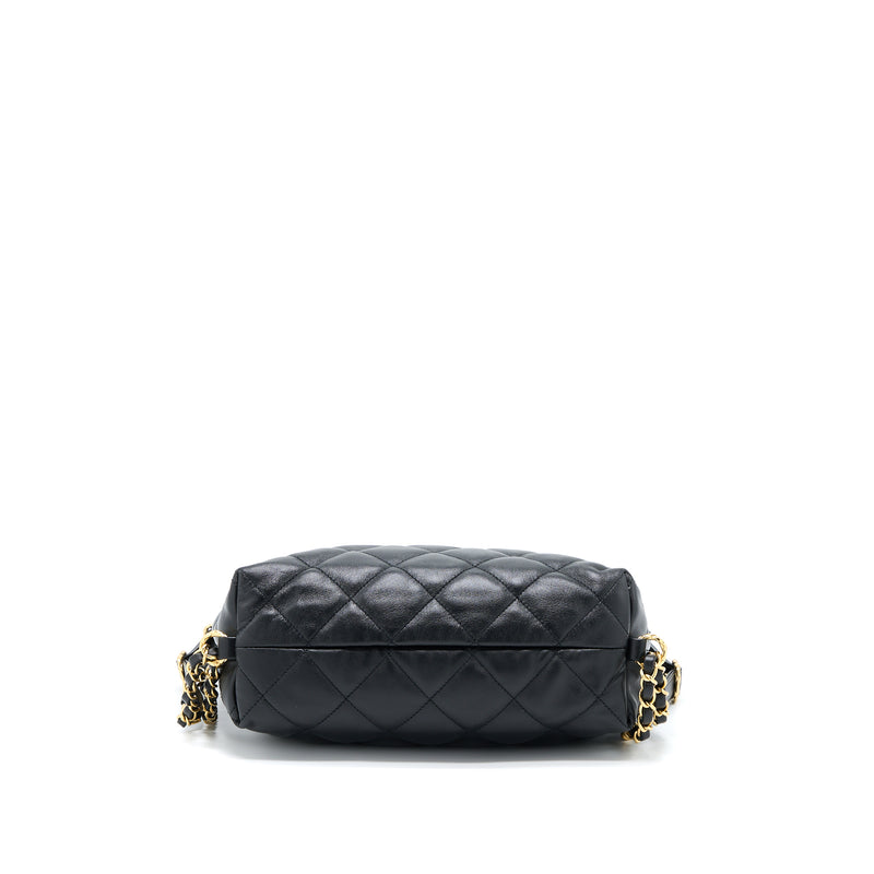 Chanel 22B Hobo Bag Lambskin Black GHW(Microchip)