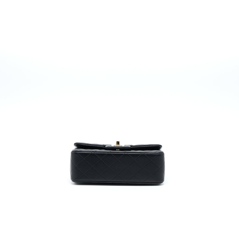 Chanel Top Handle Mini Rectangular Lambskin Black LGHW (Microchip)