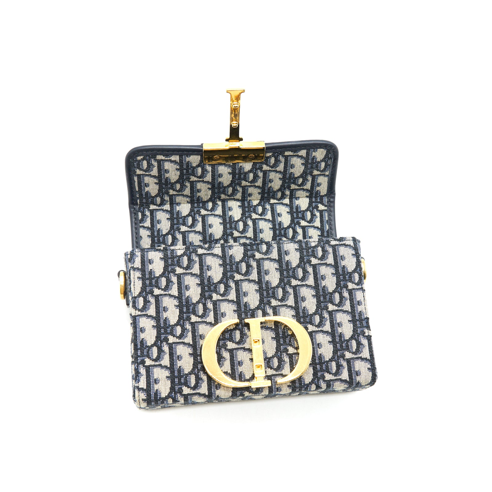 ギフトボックス入り　DIOR　30 MONTAIGNE SMALL CANVAS CHRISTIAN DIOR 30 MONTAIGNE MINI BOX BAG OBLIQUE CANVAS