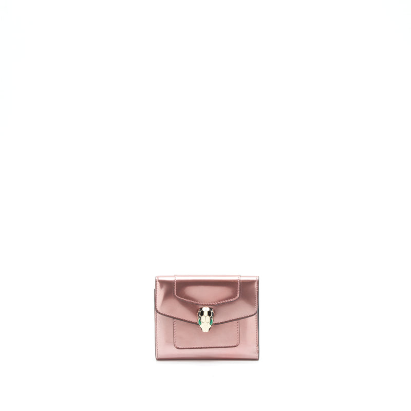 Bvlgari Serpenti Compact Wallet Patent Pink