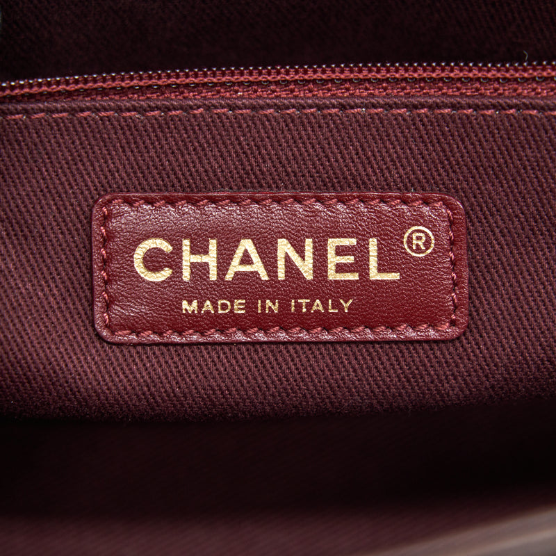 Chanel Calfskin Flap Bag with Chain Burgundy GHW
