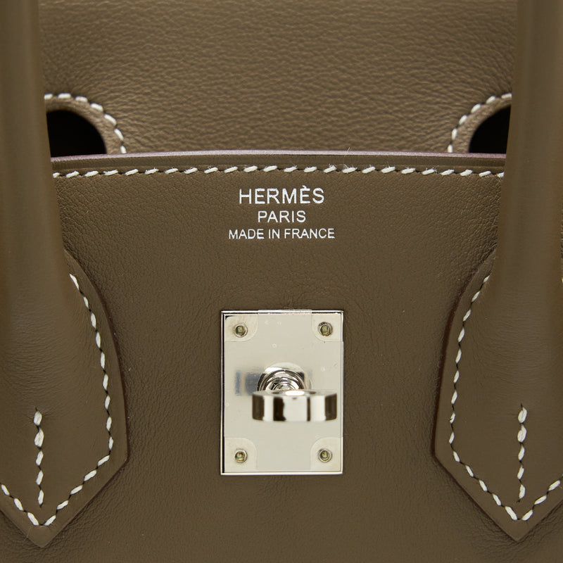 Hermes Birkin 25 Swift Etoupe SHW stamp Y