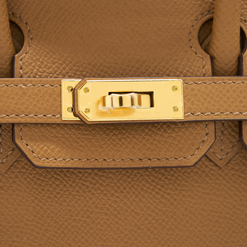 Hermes Birkin Sellier Bag Biscuit Epsom With Gold Hardware 25