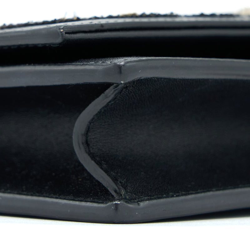 Saint Laurent/ YSL Kate Small Chain Wallet With Tassel Black/Multicolour Limited Edition GHW