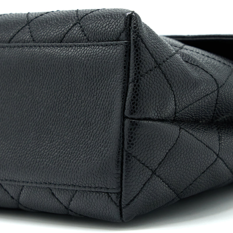 Chanel Vintage Top Handle Flap Bag Caviar Black GHW
