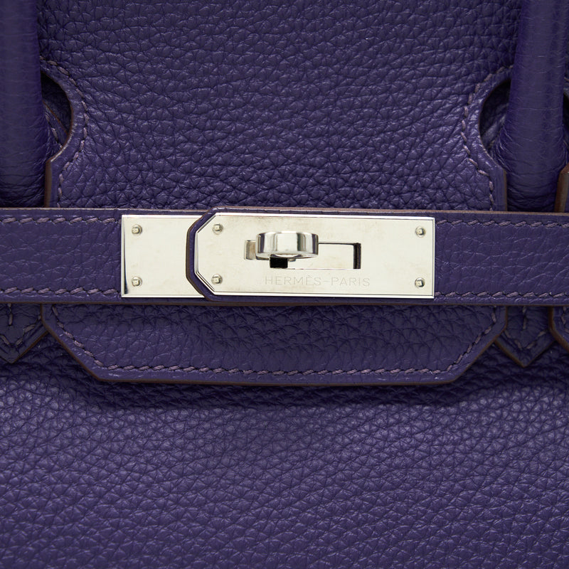 HERMES BIRKIN 30 PURPLE SHW STAMP P
