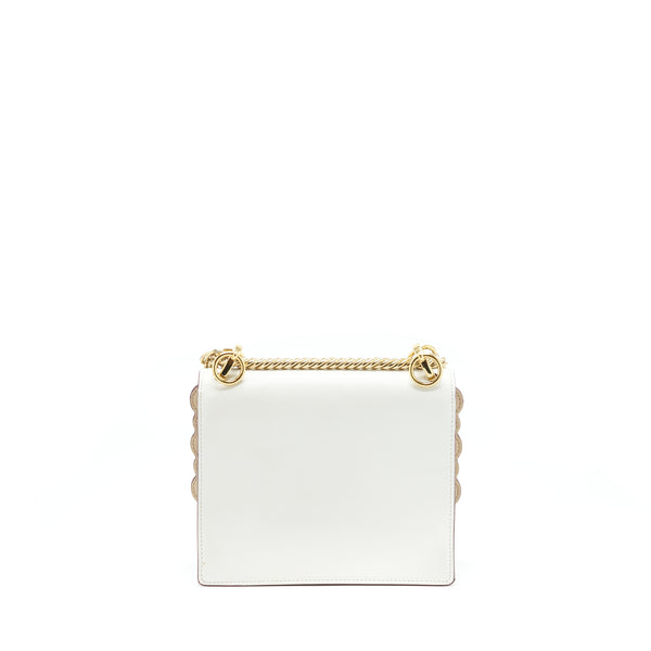 Fendi Kan I Bag White/Multicolour Gold And Silver Hardware