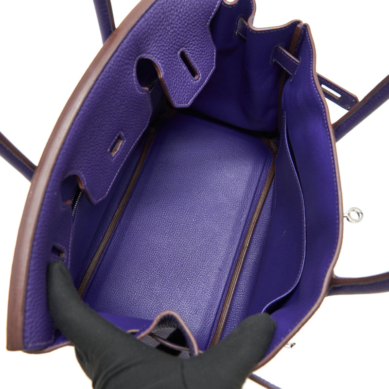 HERMES BIRKIN 30 PURPLE SHW STAMP P