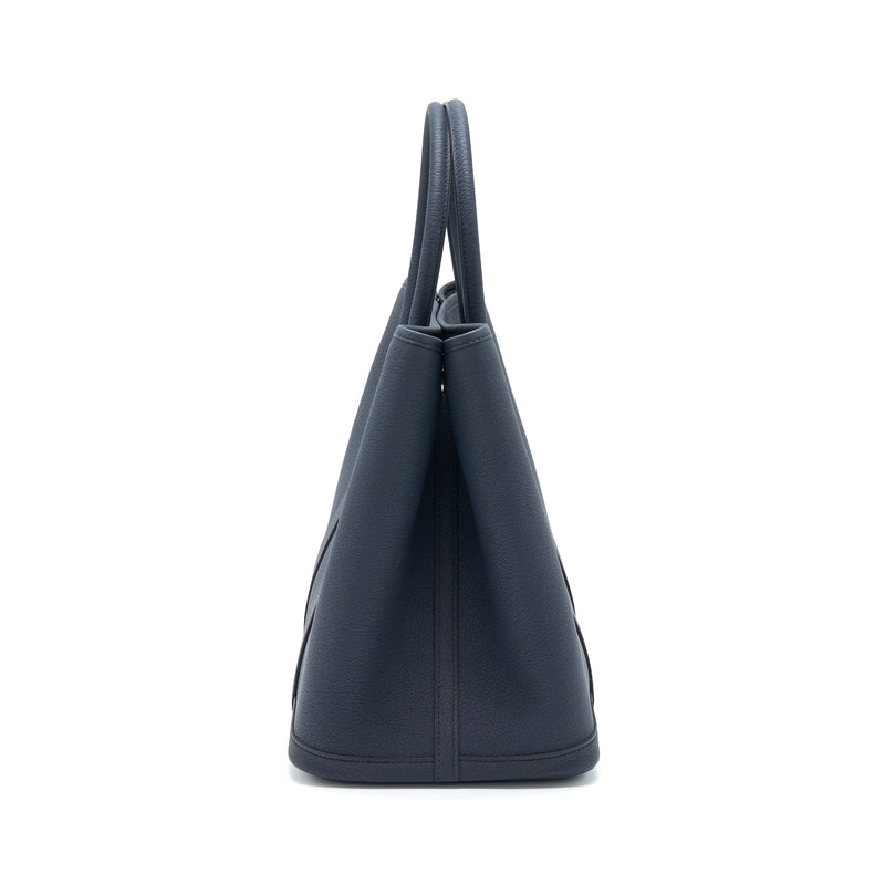 Hermes Garden Party 36 Bleu Indigo SHW Stamp Z