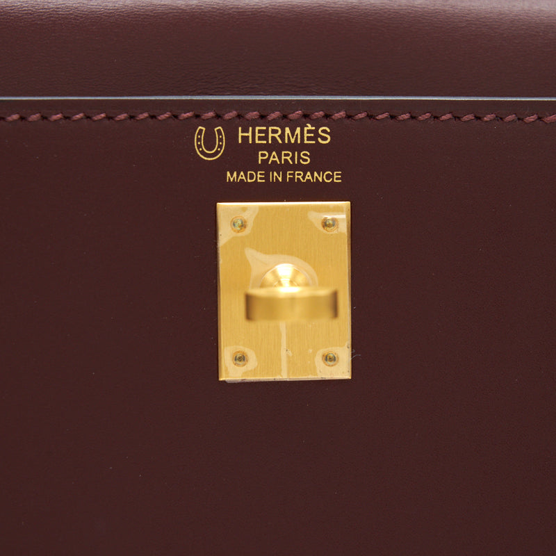 Hermes Kelly 25 Special Order Sombrero Rouge H brushed GHW stamp Y