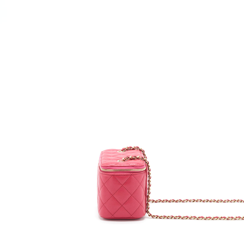 Chanel Long Vanity Case Caviar Hot Pink LGHW