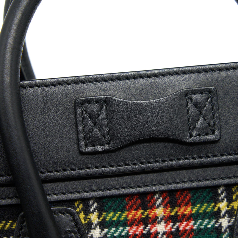 Celine Nano Luggage Bag Fabric/ Leather Multicolour