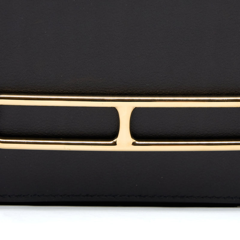 Hermes Mini Roulis Evergrain Black GHW Stamp Y