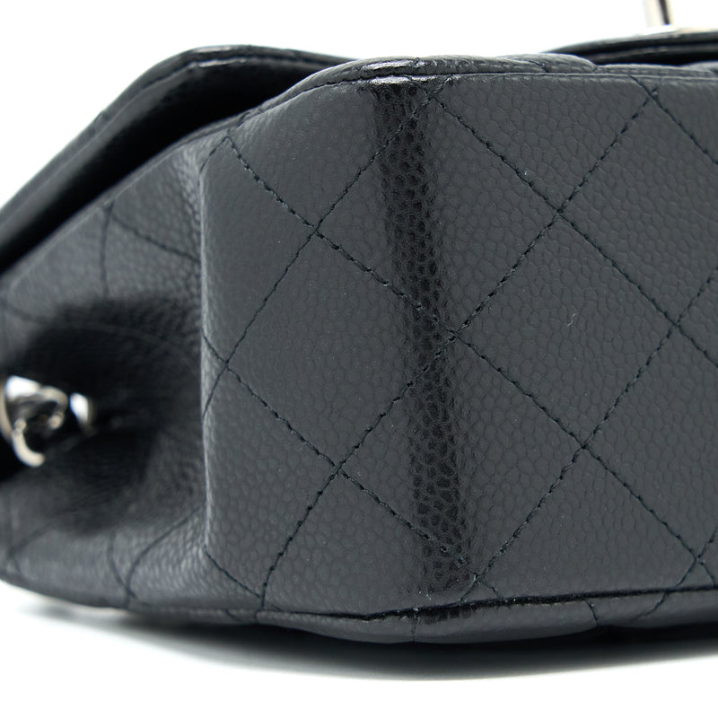 Chanel Classic Mini Square Flap Bag Caviar Black SHW