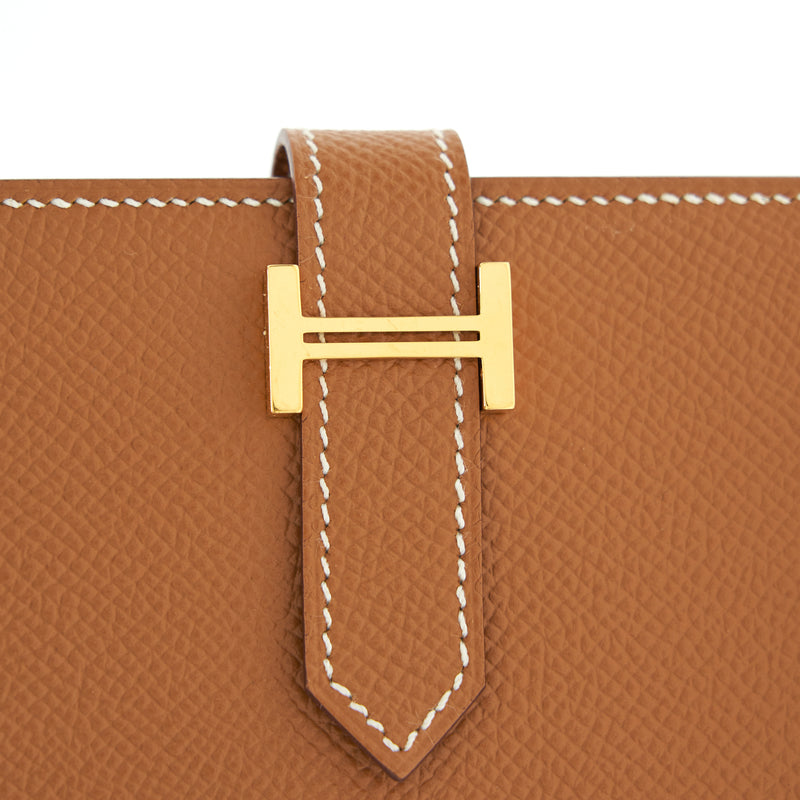 Hermes Bearn Wallet 37 Gold with GHW