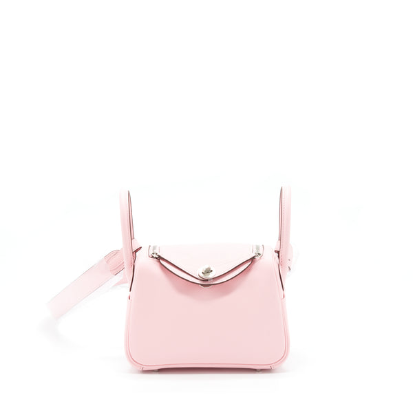 Hermes Mini Lindy Swift 3Q Rose Sakura SHW Stamp U