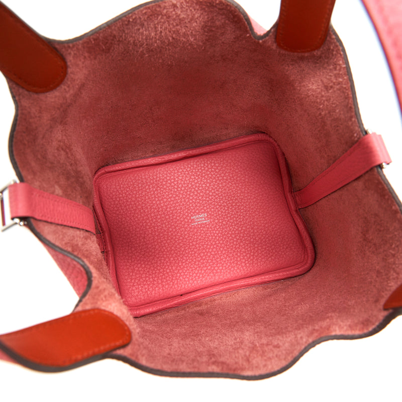 Hermes Picotin 18 Lock Bag Rose Azalee SHW