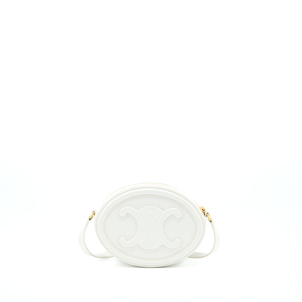 Celine Oval Bag Cuir Triumphed Calfskin White GHW