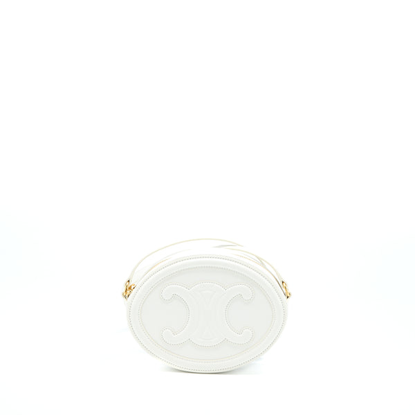 Celine Oval Bag Cuir Triumphed Calfskin White GHW