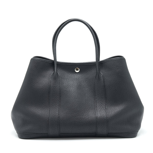 Hermes Garden Party 36 Black SHW Stamp X