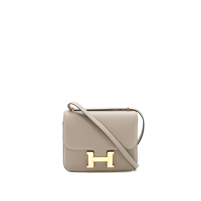 Hermes Mini Constance M8 Gris Asphalt RGHW Stamp A