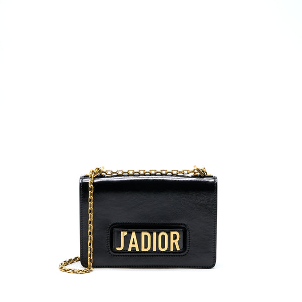 Dior J'adior Medium Flap Bag With Chain Black GHW