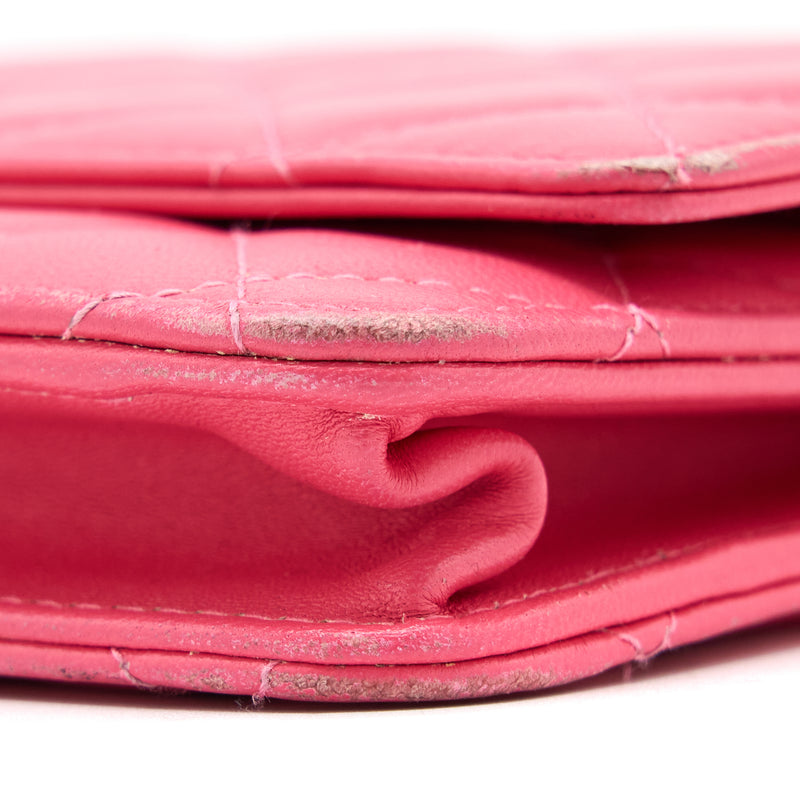 Chanel Trendy CC Wallet On Chain Lambskin Pink LGHW