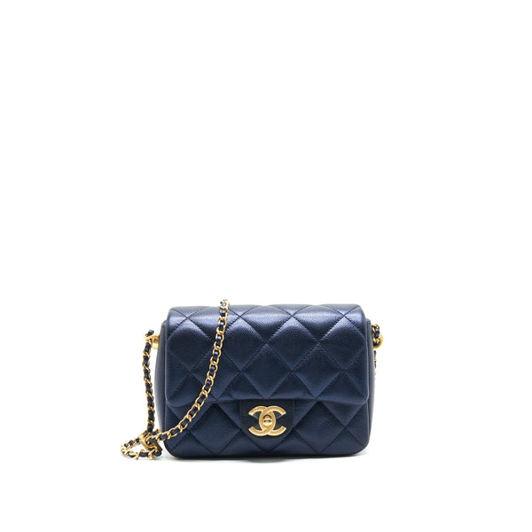 Chanel 21K My Perfect Mini Flap Bag Caviar Black GHW