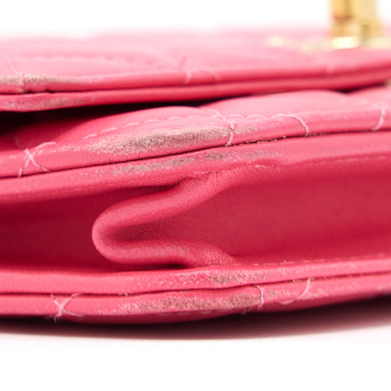 Chanel Trendy CC Wallet On Chain Lambskin Pink LGHW