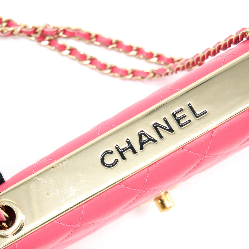 Chanel Trendy CC Wallet On Chain Lambskin Pink LGHW
